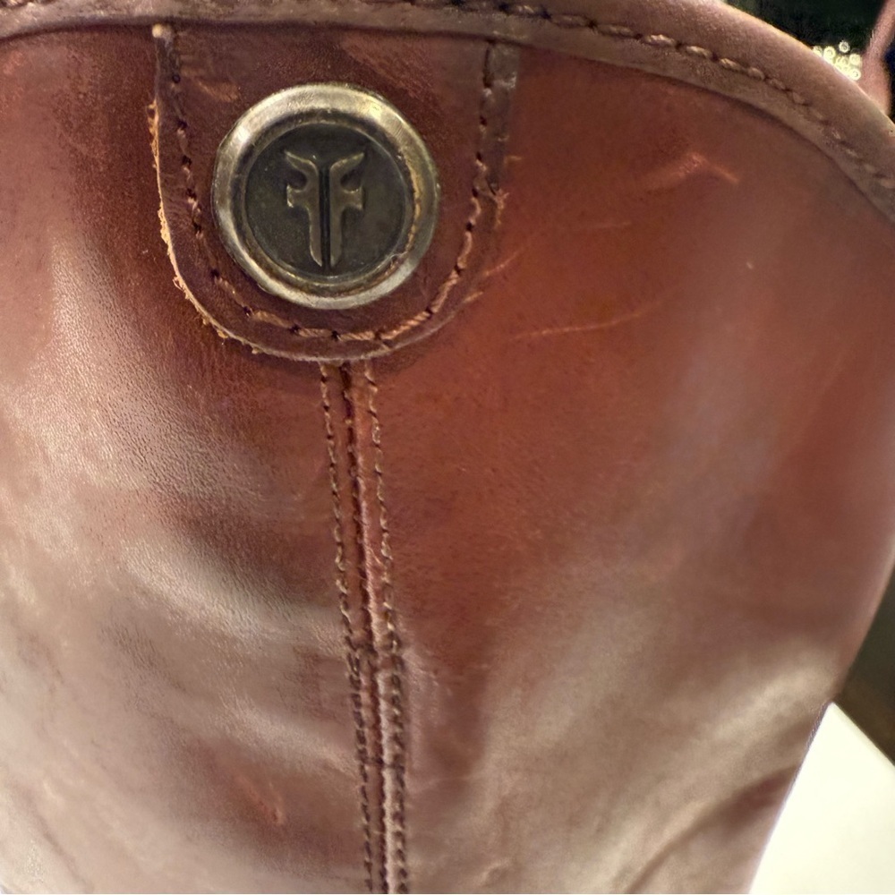 Frye Melissa Button 2 Tall Women’s Leather Boots Redwood Size 6.5 NEW - Picture 7 of 16